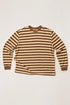 Rhythm M LS Textured Stripe Tee BROWN