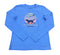 Life is Good W LS Crusher Retro Dog Beach CORNFLOWER BLUE