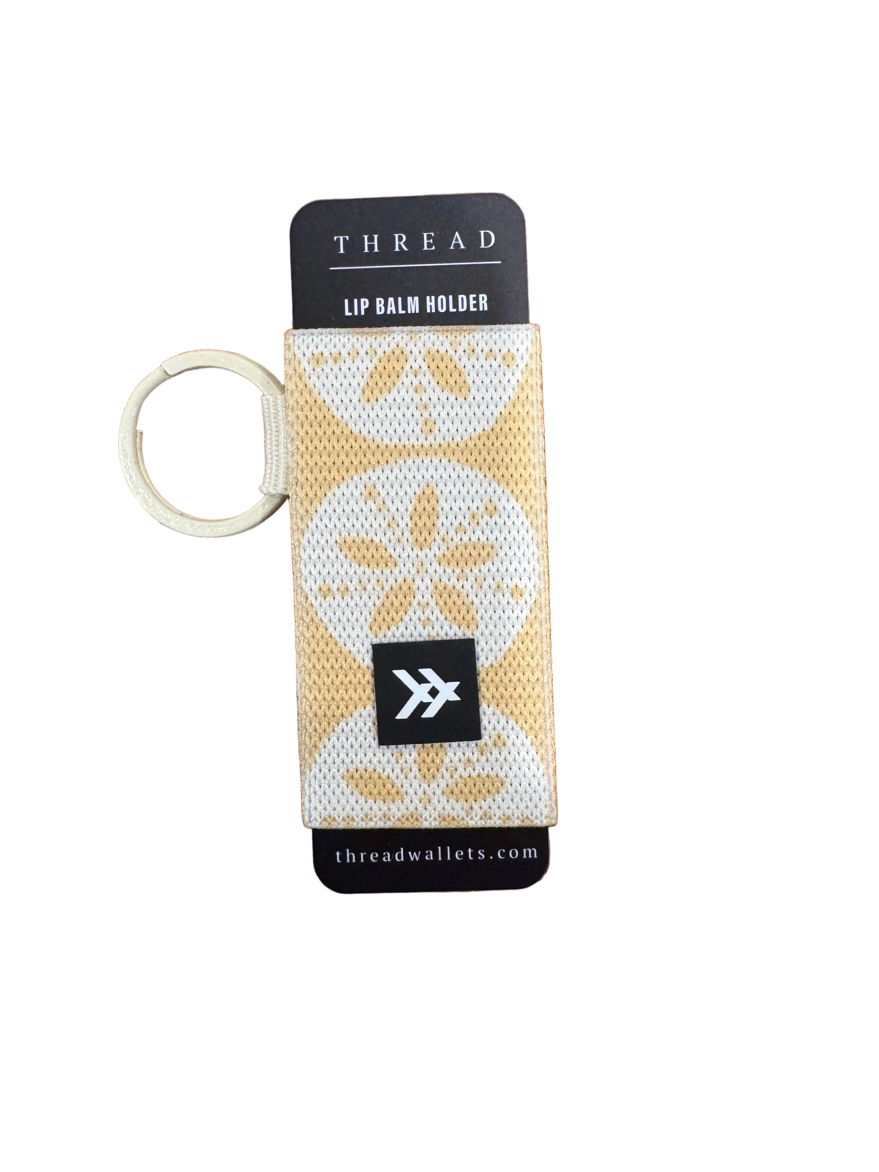 Thread Lip Balm Holder SAND DOLLAR CREAM