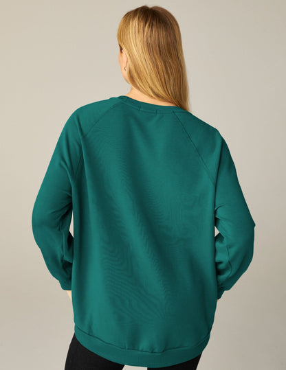 Beyond Yoga W Saturday Oversized Pullover LUNAR TEAL