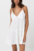 Rhythm W Classic Tiered Mini Dress WHITE