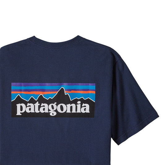 Patagonia M SS P-6 Logo Responsibilitee NAVY