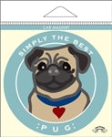 Paper Russells Car Magnet PUG