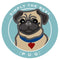 Paper Russells Car Magnet PUG