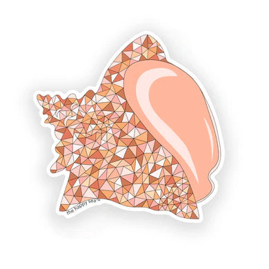 The Happy Sea 3" Conch Shell Sticker