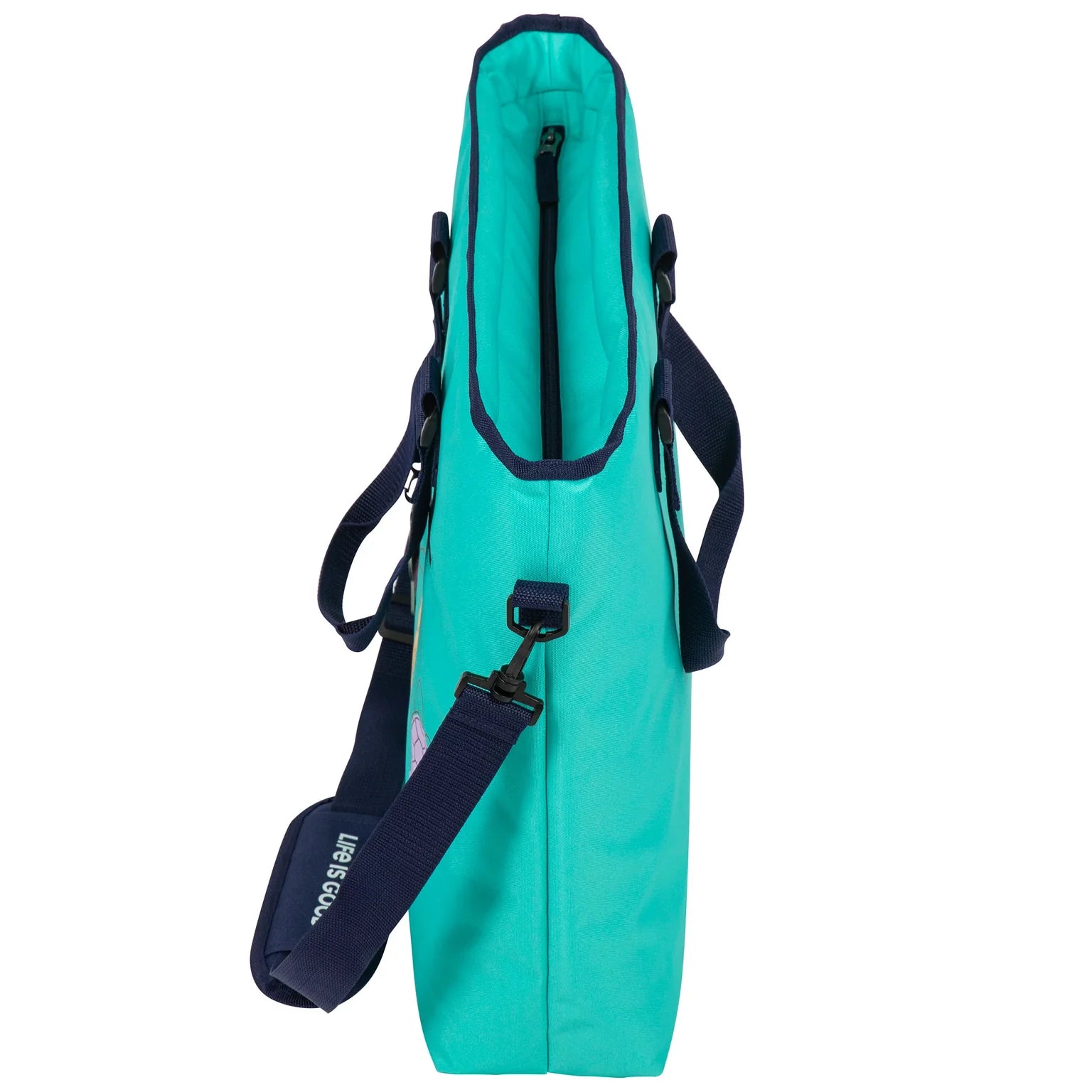 Life is Good Insulated 36 Can Cooler Tote Turtle TURQUOISE GREEN