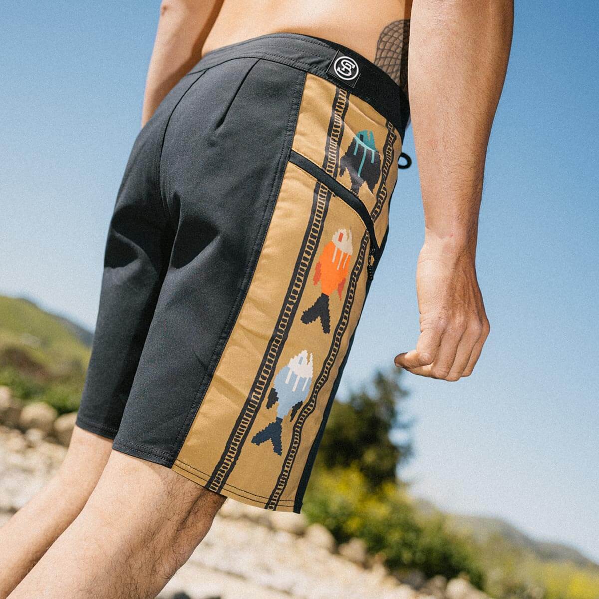 Seager M Capo Panel Trunks UPSTREAM BLACK