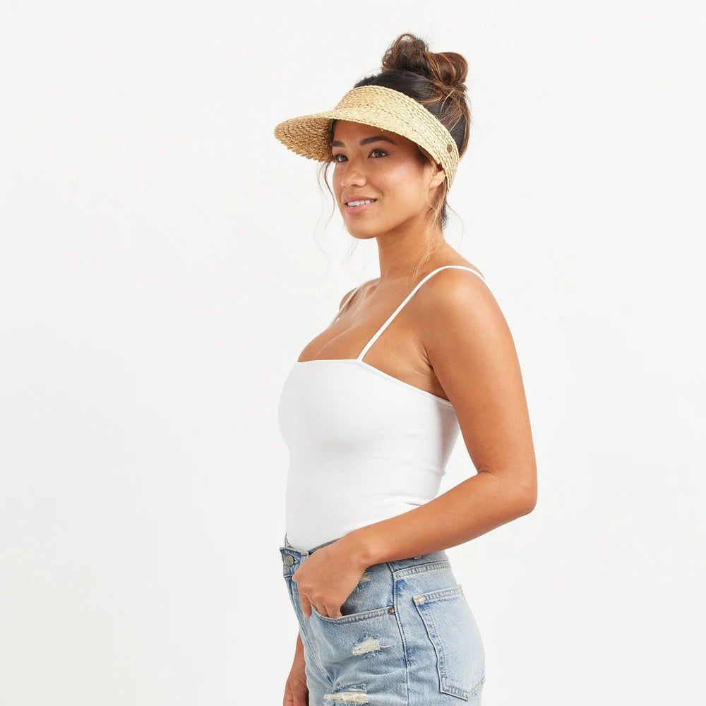 Hemlock Hat Co Capri Visor BLONDE