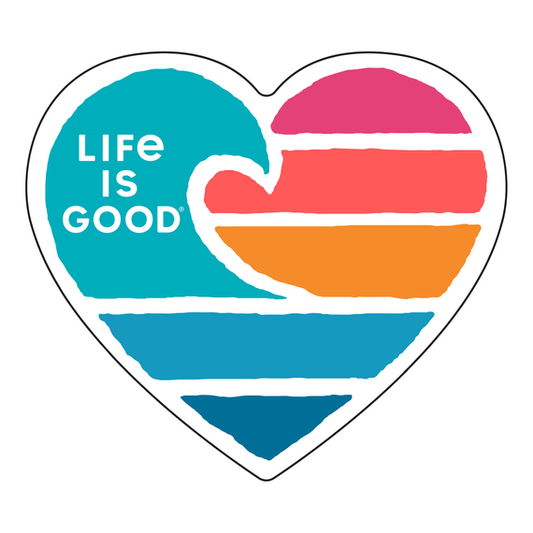 Life is Good Sticker CLEAN HEART WAVE