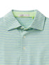 Tasc M Cloud Polo Air Stripe KIWI HEATHER / POLAR HEATHER