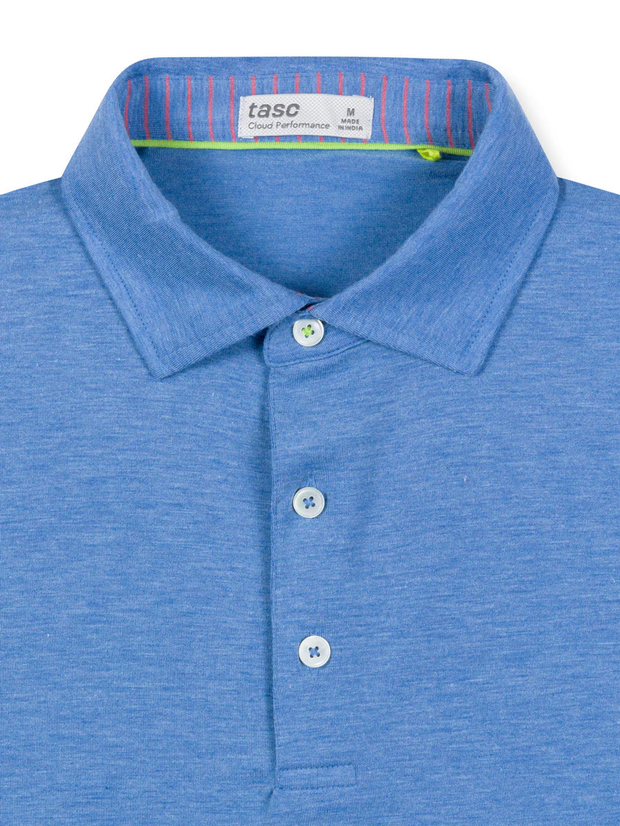 Tasc M Cloud Polo BLUE TOPAZ HEATHER
