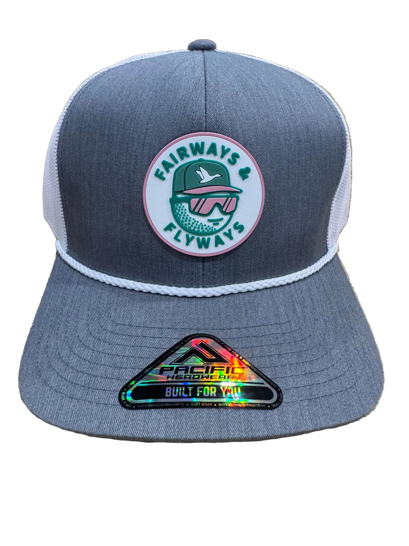 Riverbed Threads Fairways & Flyaways Rope Trucker GRAY/WHITE