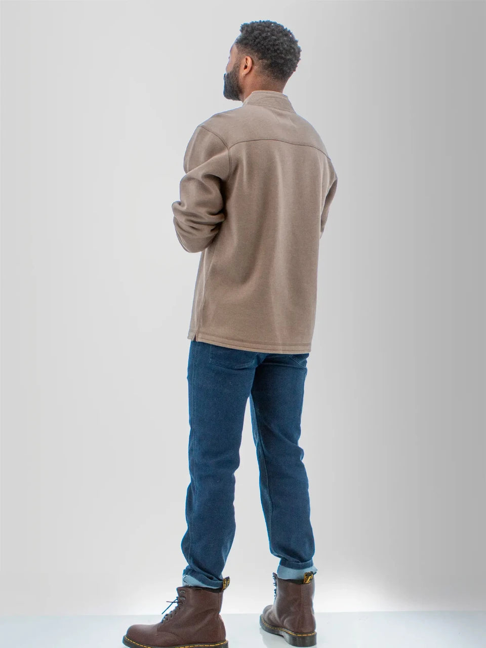 Old Ranch M Ozark 1/4 Zip Pullover WALNUT