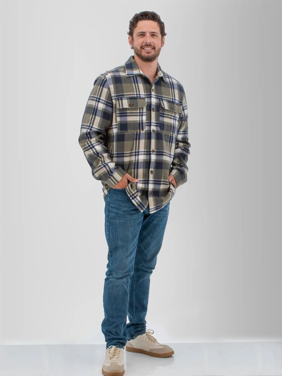 Old Ranch M Redwood Fleece Shirt OLIVE