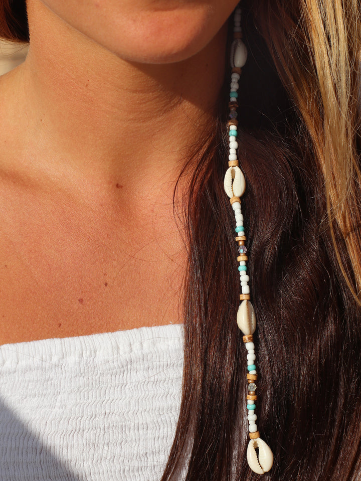 Brielle's Shells Mermaid Extension Coastal Color TEAL SANDS (Long-20 Inch)