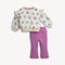 Magnetic Me Girl's French Terry Set FLORAL IVORY