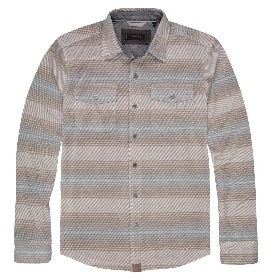 Dakota Grizzly M LS Bowie Flannel Shirt DRIFTWOOD GRAY