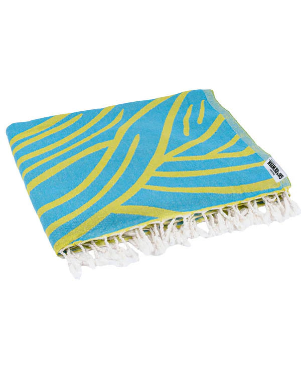 Sand Cloud Tiger Shark Beach Towel Discovery Shark Week AQUA - LG