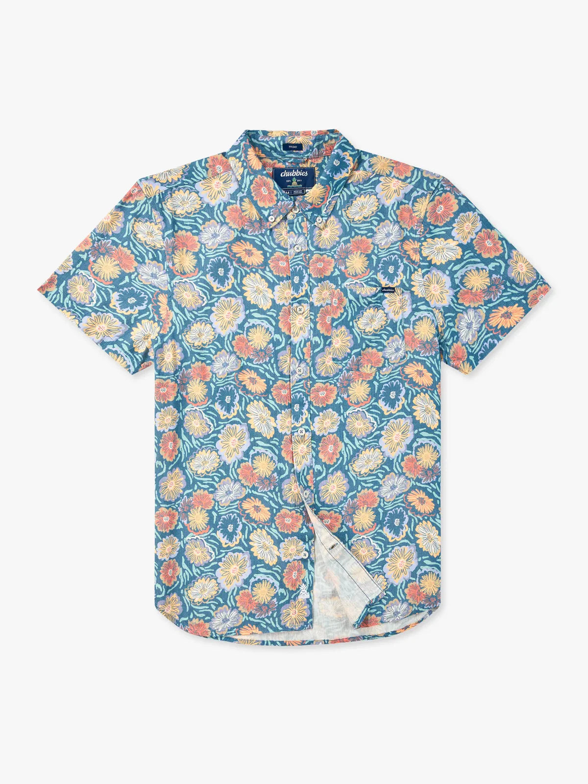 Chubbies M SS Resort Weave Friday Shirt DAISY DAYDREAM
