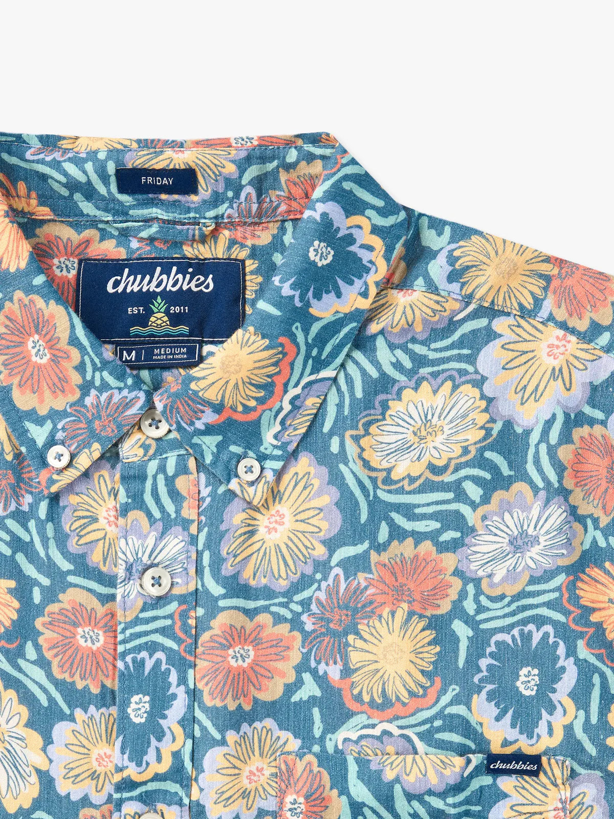 Chubbies M SS Resort Weave Friday Shirt DAISY DAYDREAM