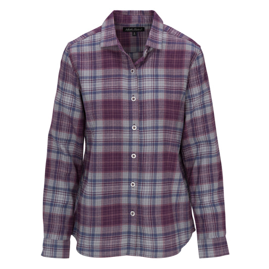 North River W LS Brushed Cotton Shirt PLUM