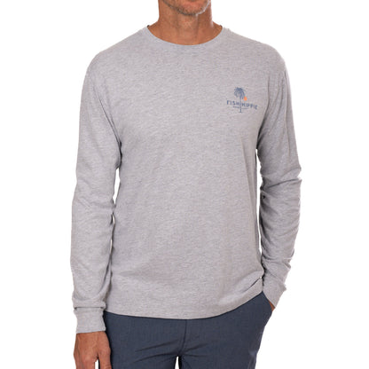 Fish Hippie M LS Down & Out Tee HEATHER GREY