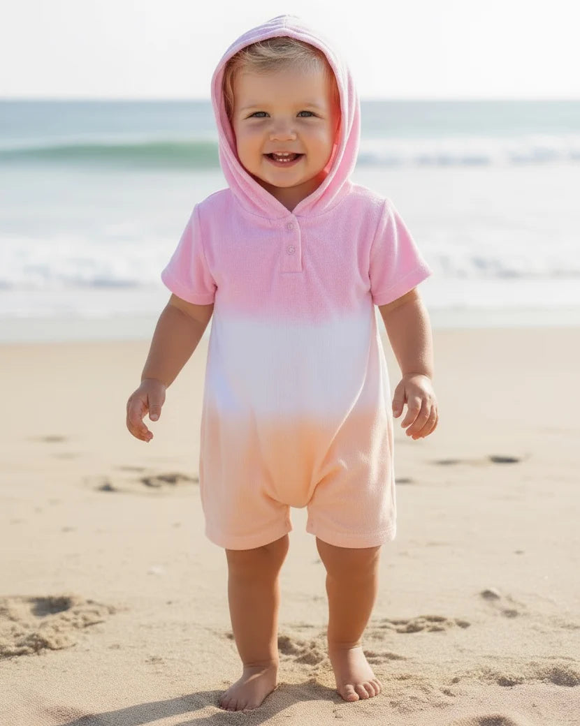 Feather 4 Arrow Baby Finn Romper POP PINK OMBRE