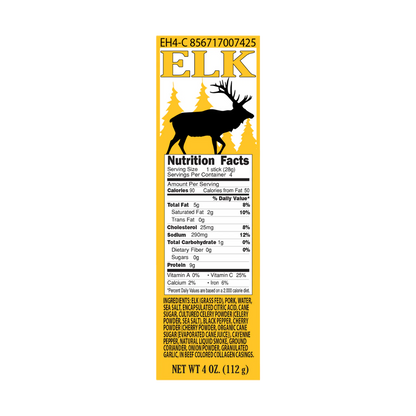 Pearson Ranch Elk Hickory Snack Stick Pack 4 oz