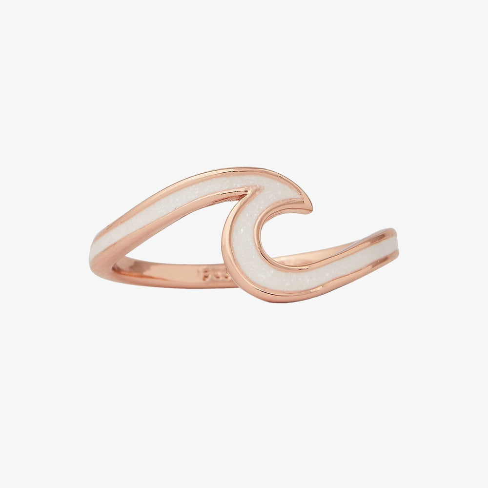 Pura Vida Enamel Wave Ring ROSE GOLD