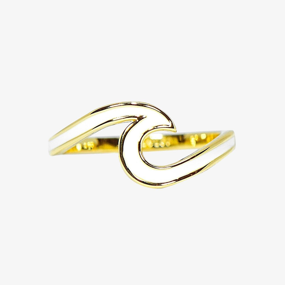 Pura Vida Enamel Wave Ring GOLD