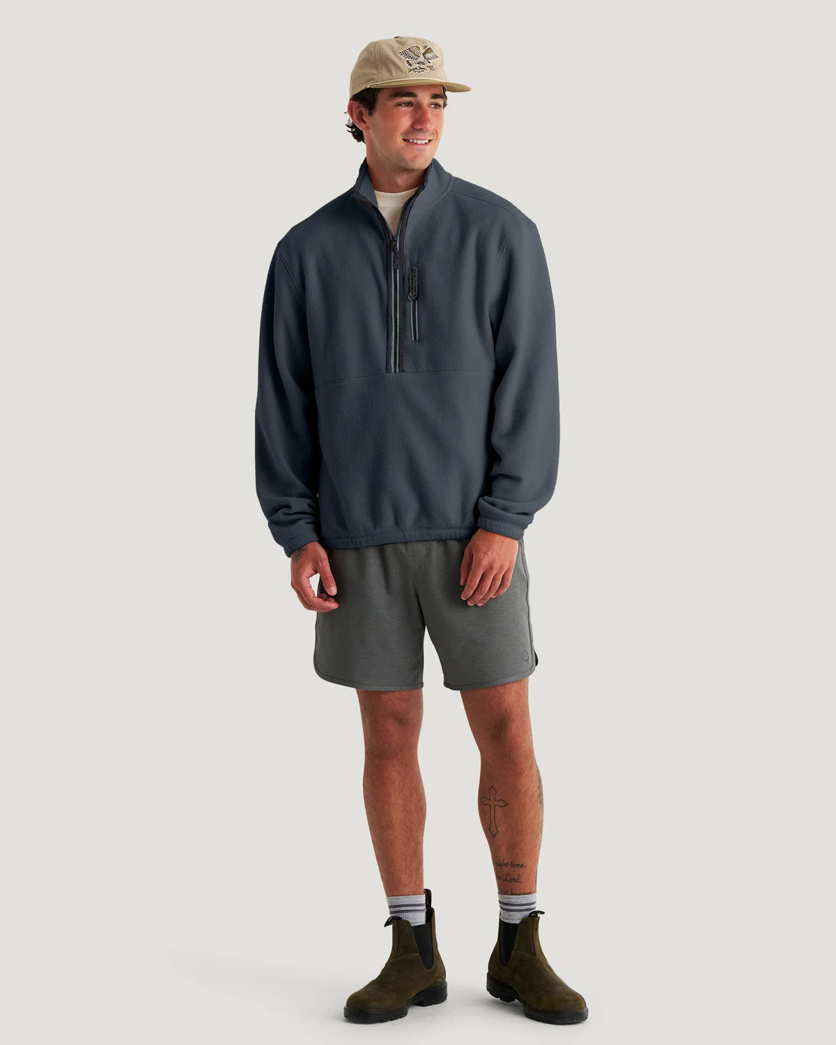 Free Fly M Ashridge Fleece Half Zip STORM CLOUD