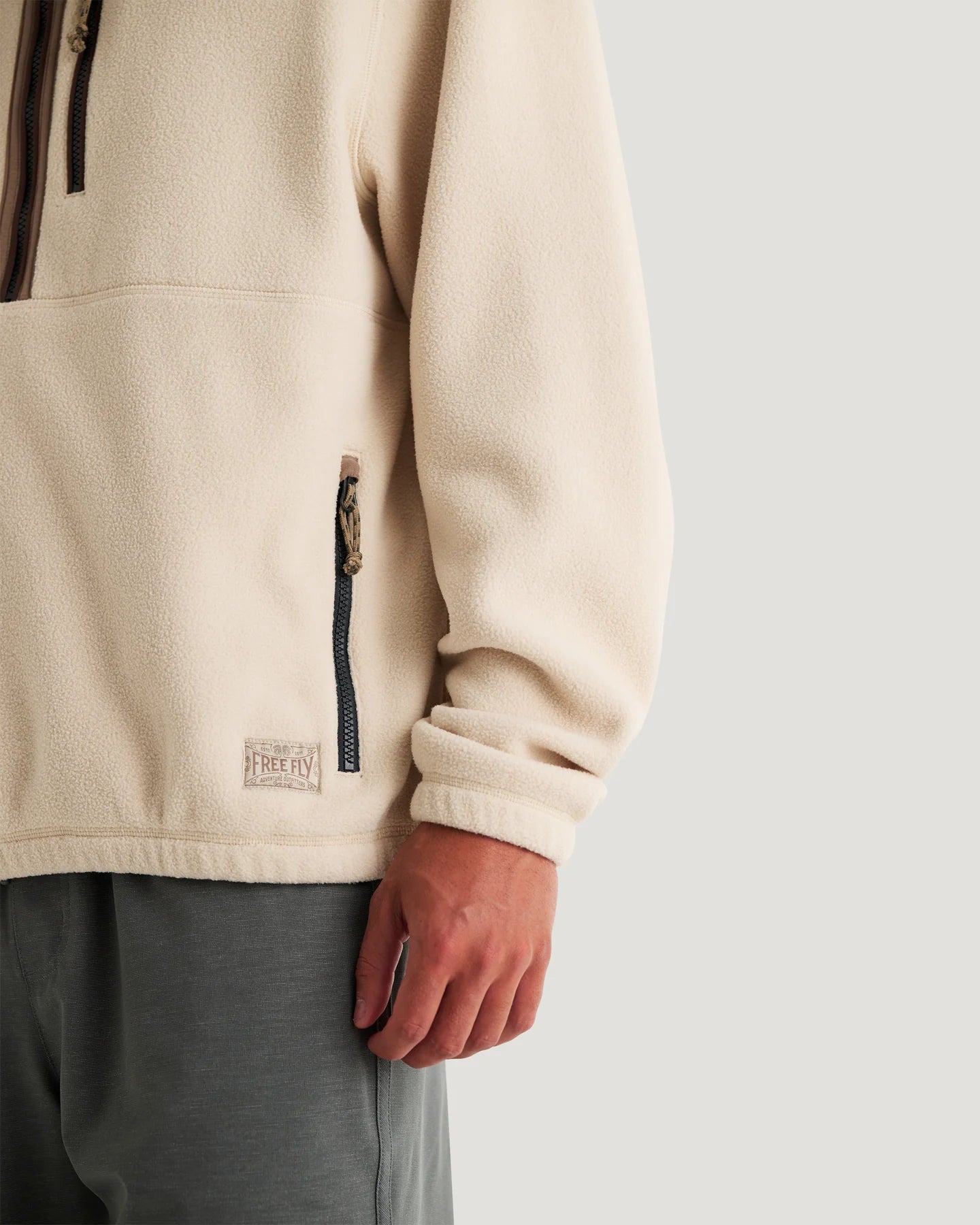 Free Fly M Ashridge Fleece 1/2 Zip FRENCH OAK