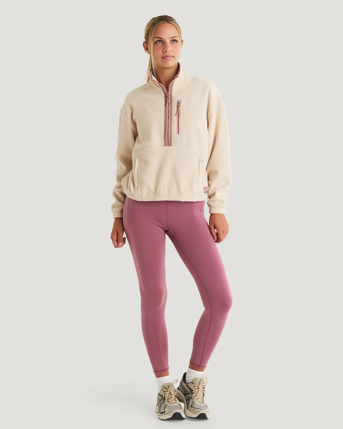 Free Fly W Ashridge Fleece 1/2 Zip FRENCH OAK