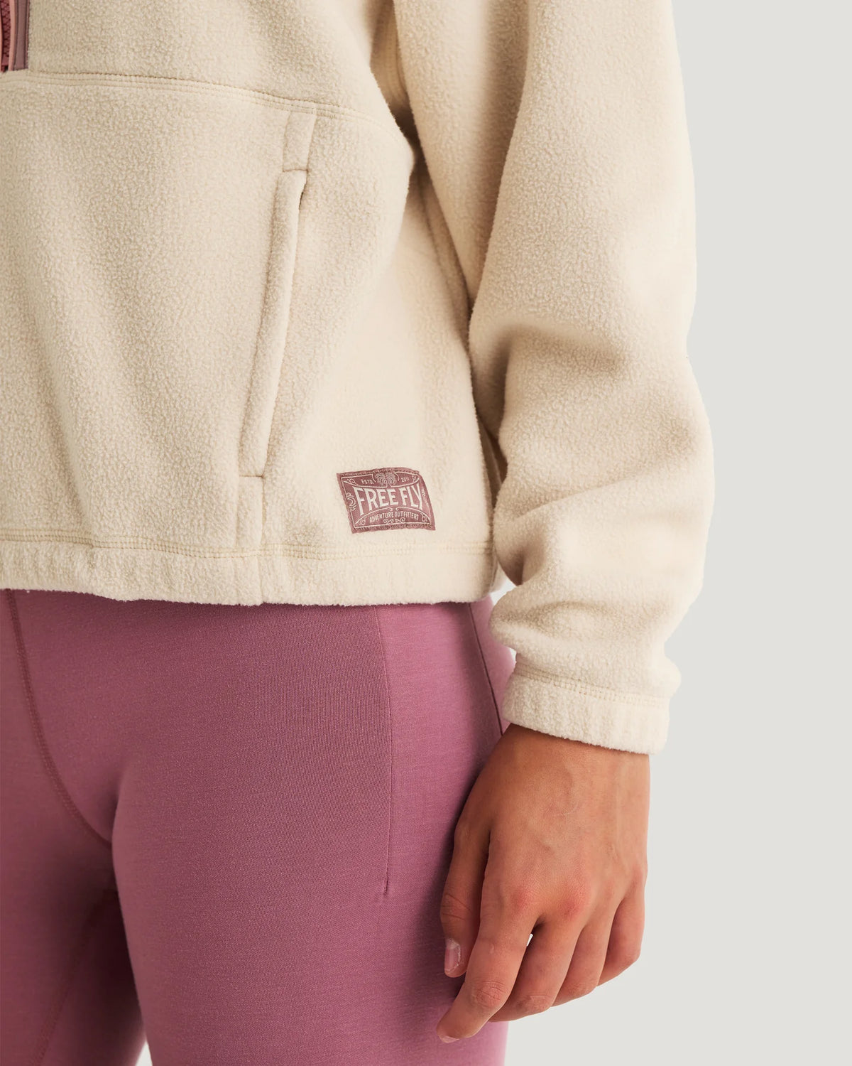 Free Fly W Ashridge Fleece 1/2 Zip FRENCH OAK