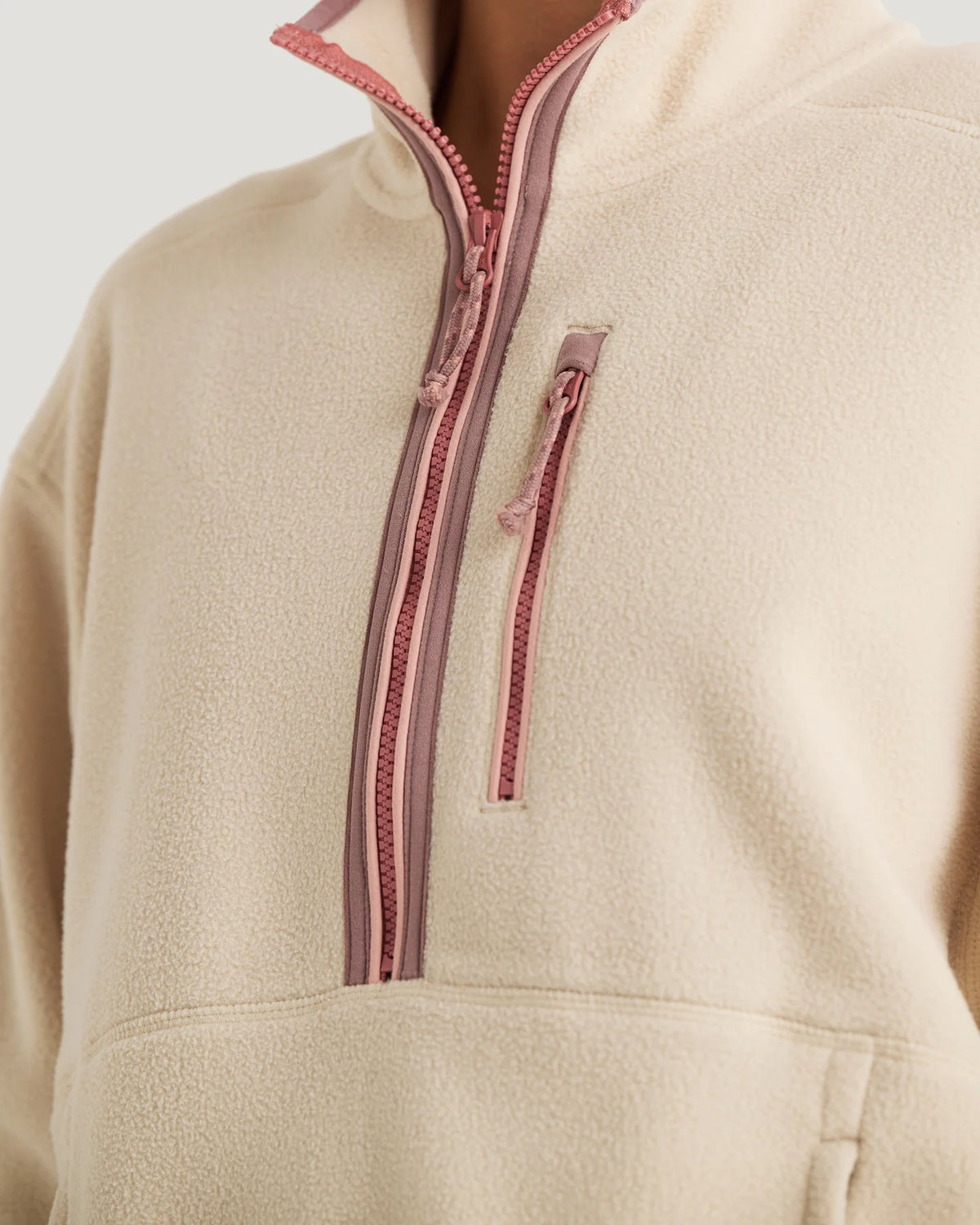 Free Fly W Ashridge Fleece 1/2 Zip FRENCH OAK