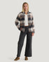 Free Fly W Seawool Oversized Flannel Shirt PLAID ANTHRACITE