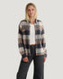 Free Fly W Seawool Oversized Flannel Shirt PLAID ANTHRACITE