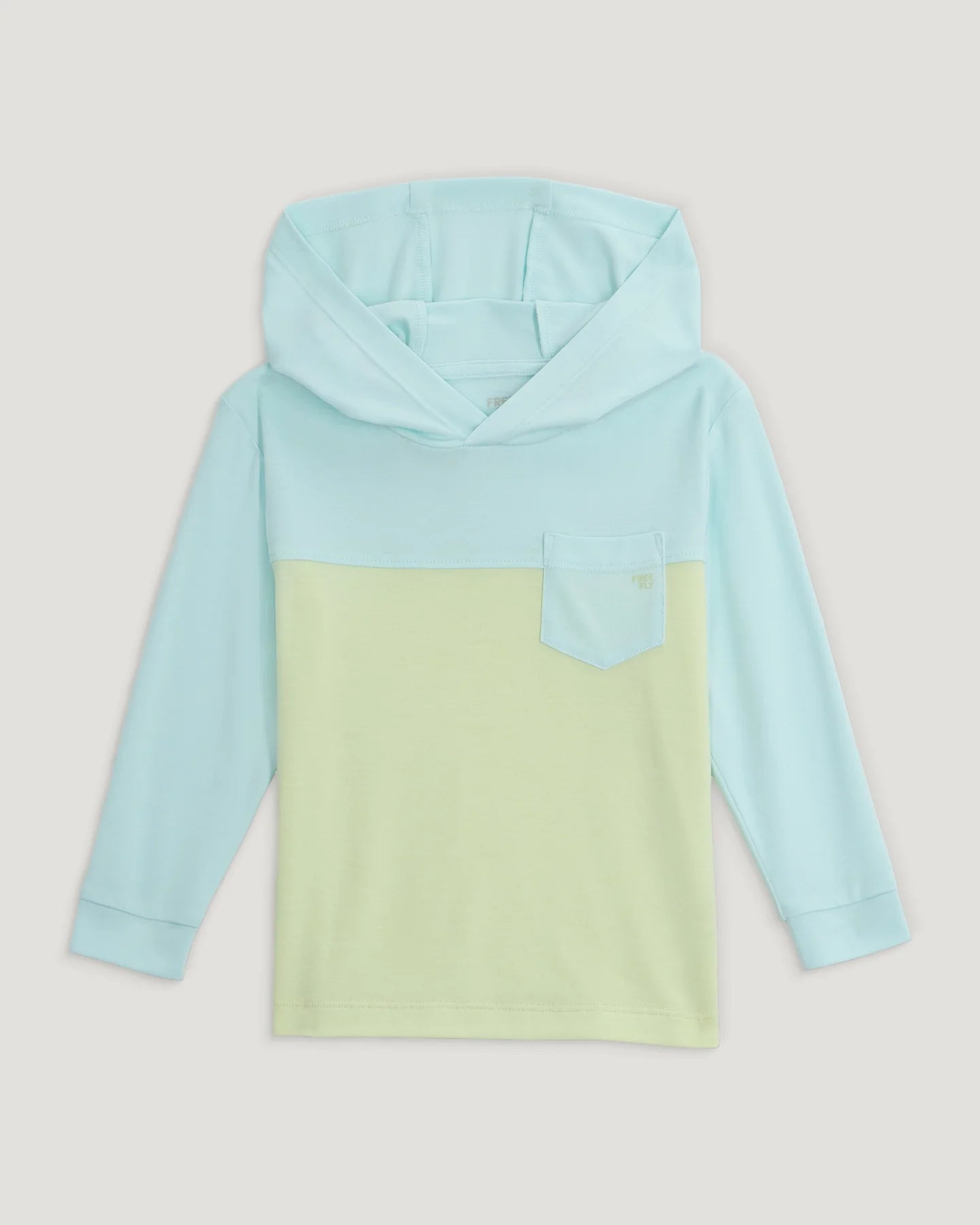 Free Fly Toddler Colorblock Shade Hoodie TROPIC SEA / LIME