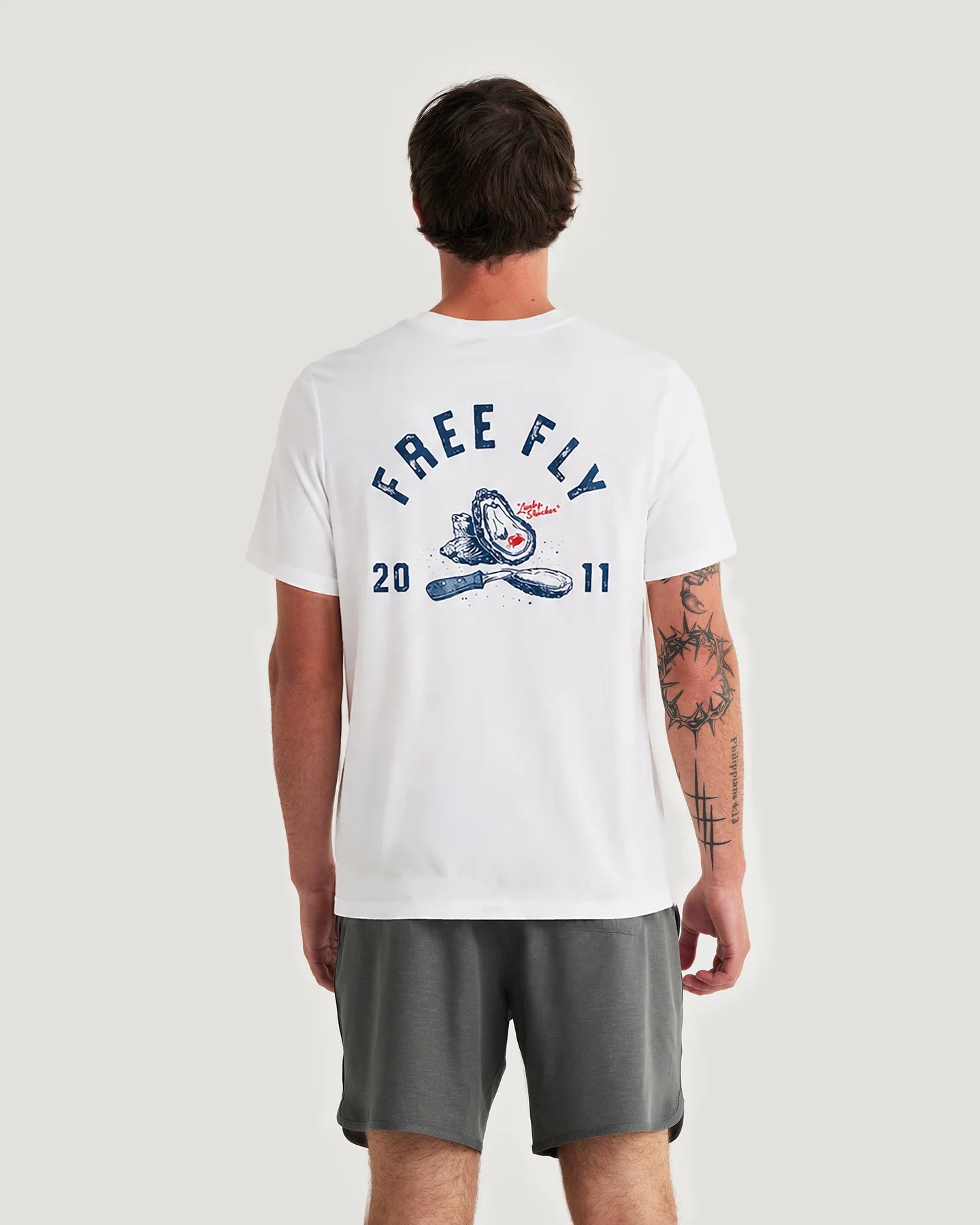 Free Fly M SS Lucky Shucker Tee BONE
