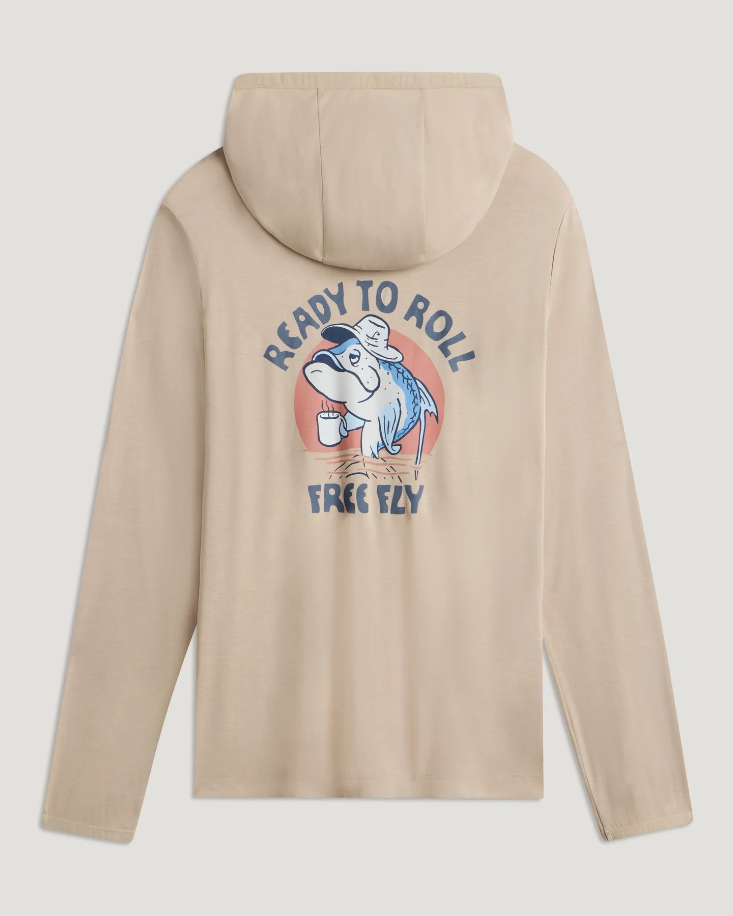 Free Fly M LW Graphic Hoodie-Ready To Roll TAN