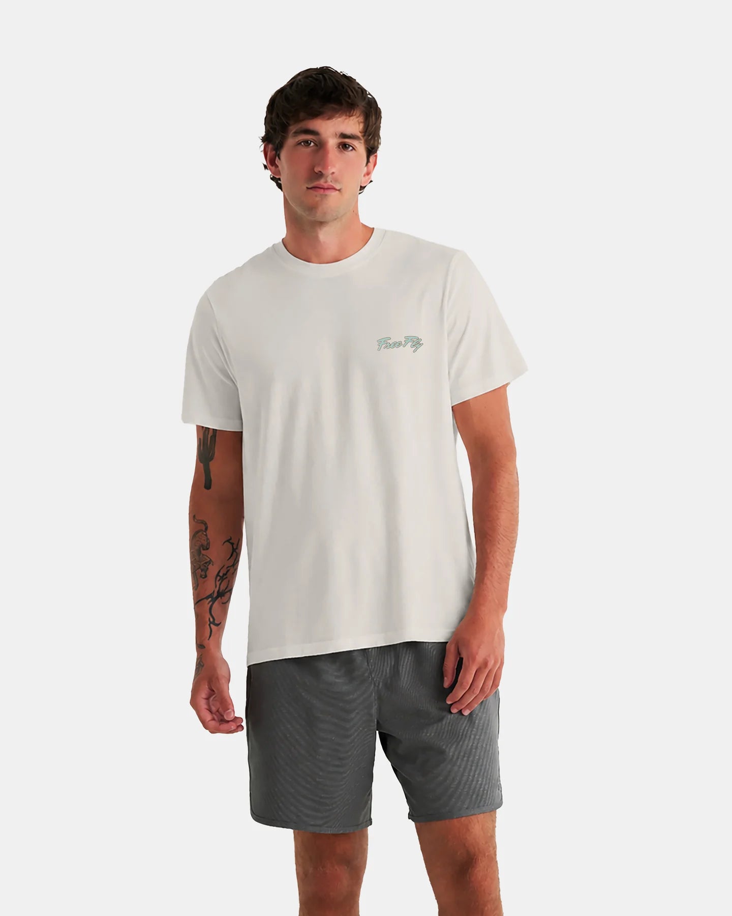 Free Fly M SS Vintage Surf Tee BONE