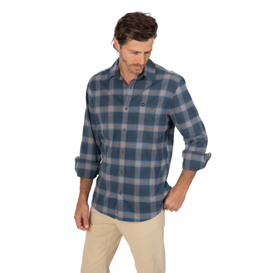 Fish Hippie M LS Broadmarsh Flannel COASTAL BLUE