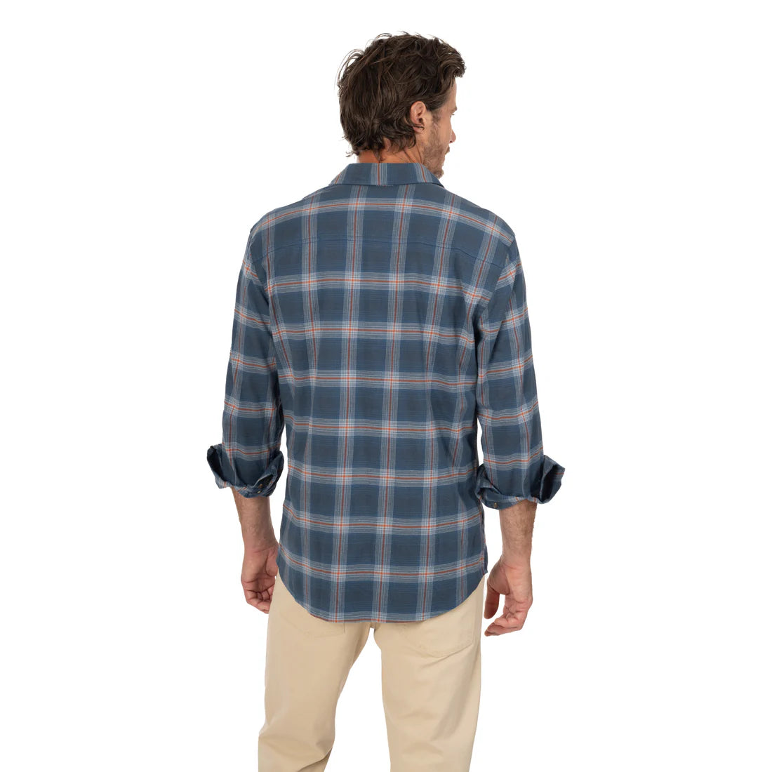 Fish Hippie M LS Broadmarsh Flannel COASTAL BLUE