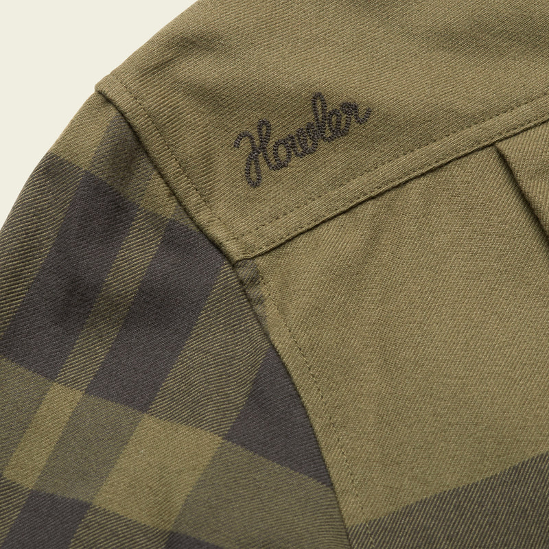 Howler Bros M LS Harker's Flannel MEGA PLAID DARK OLIVE