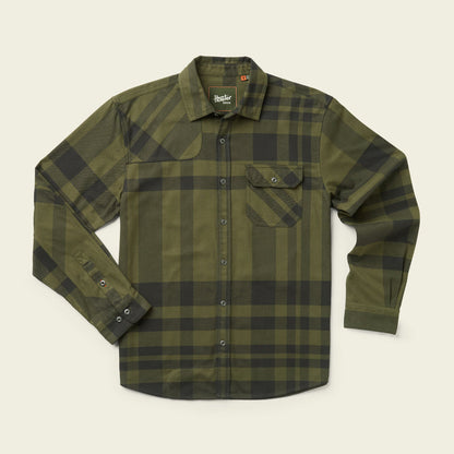 Howler Bros M LS Harker's Flannel MEGA PLAID DARK OLIVE