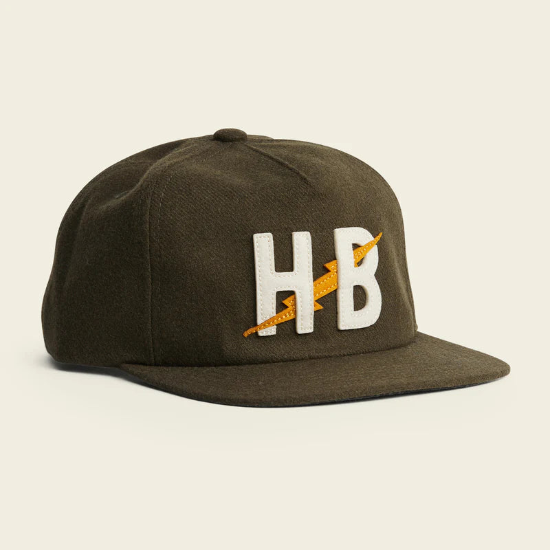 Howler Bros Big HB Snapback Hat: DARK OLIVE