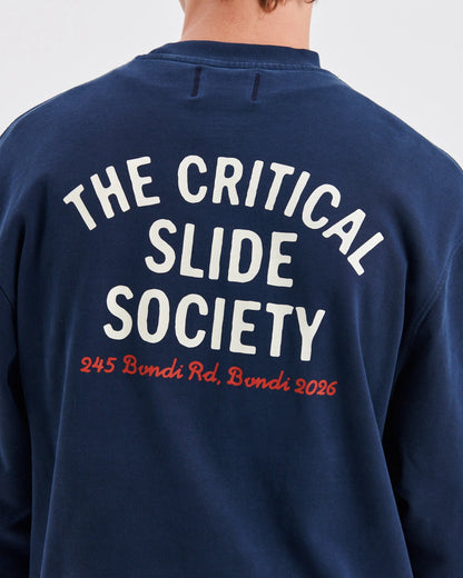 Critical Slide M Local Crew Sweatshirt WORKER BLUE