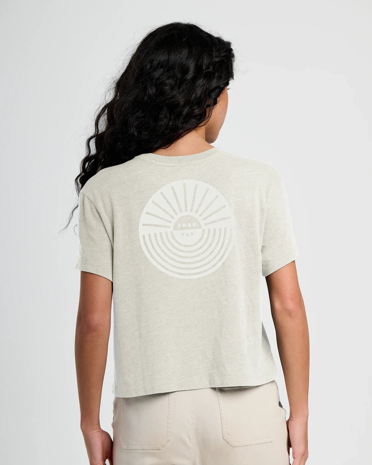 Free Fly W SS Sun Ripple Tee HEATHER BIRCH