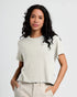 Free Fly W SS Sun Ripple Tee HEATHER BIRCH