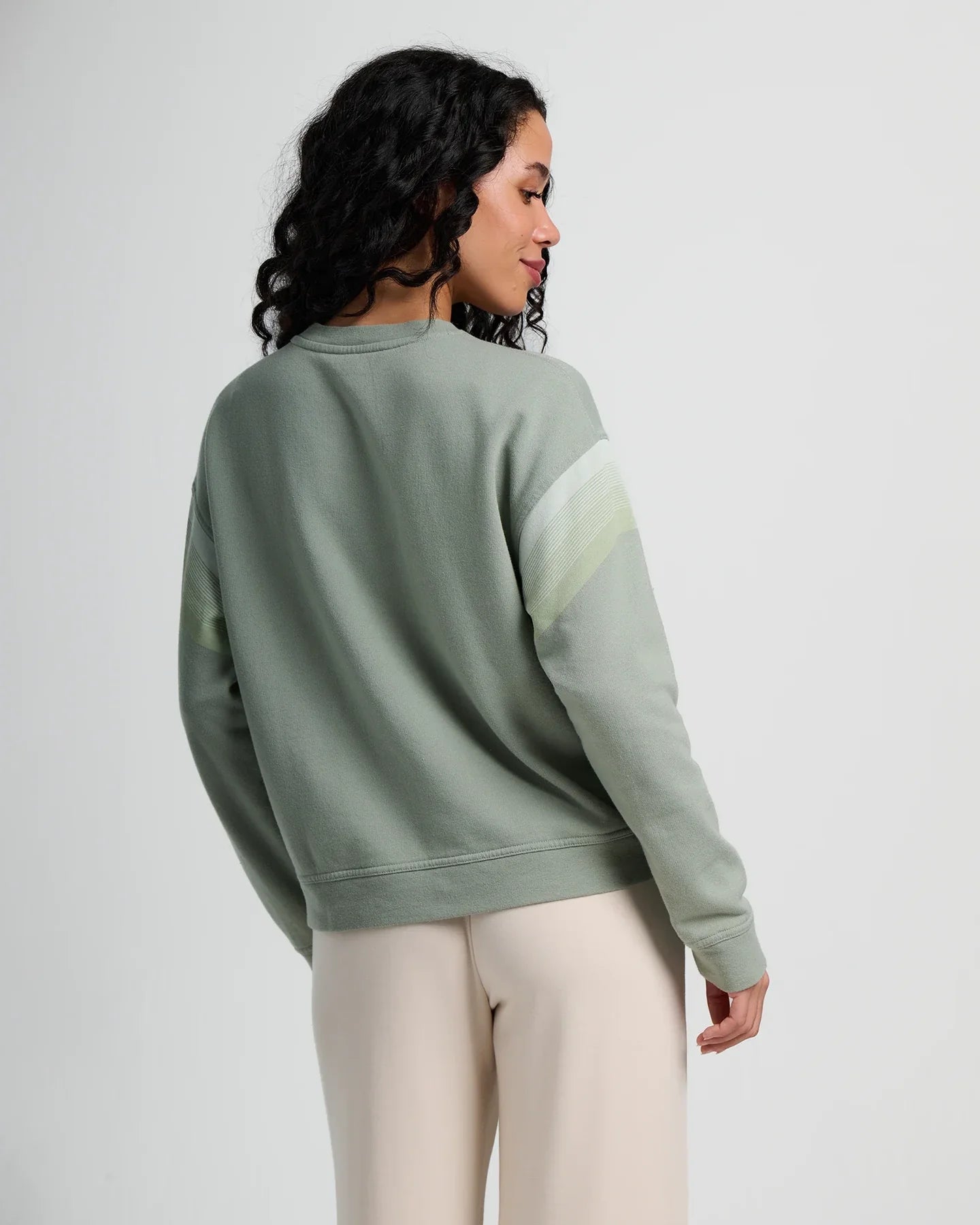 Free Fly W Gradient Fleece Crew SAGEBRUSH